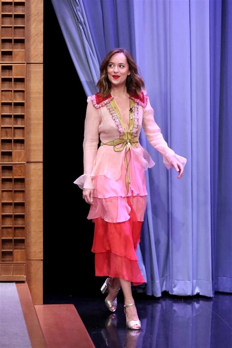 dakota johnson gucci dress on jimmy fallon|Was Dakota Johnson's Outfit on .